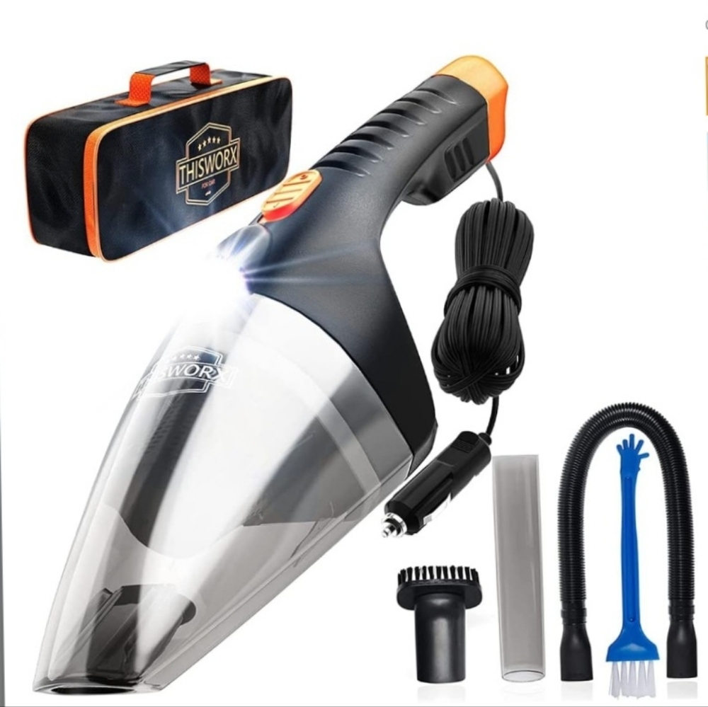 Thisworx  Car Vacuum Cleaner Handheld W/‎ 16Ft Corded 12v